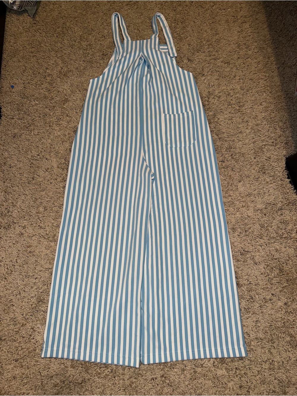 HALARA Blue and White Striped Jumpsuit Romper - Picture 5 of 5